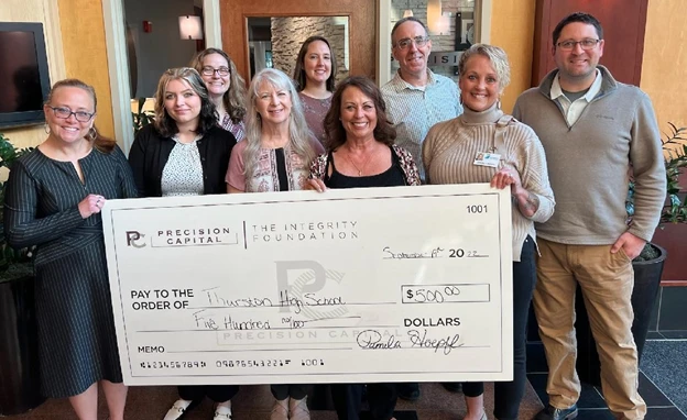 Integrity Foundation donation presentation